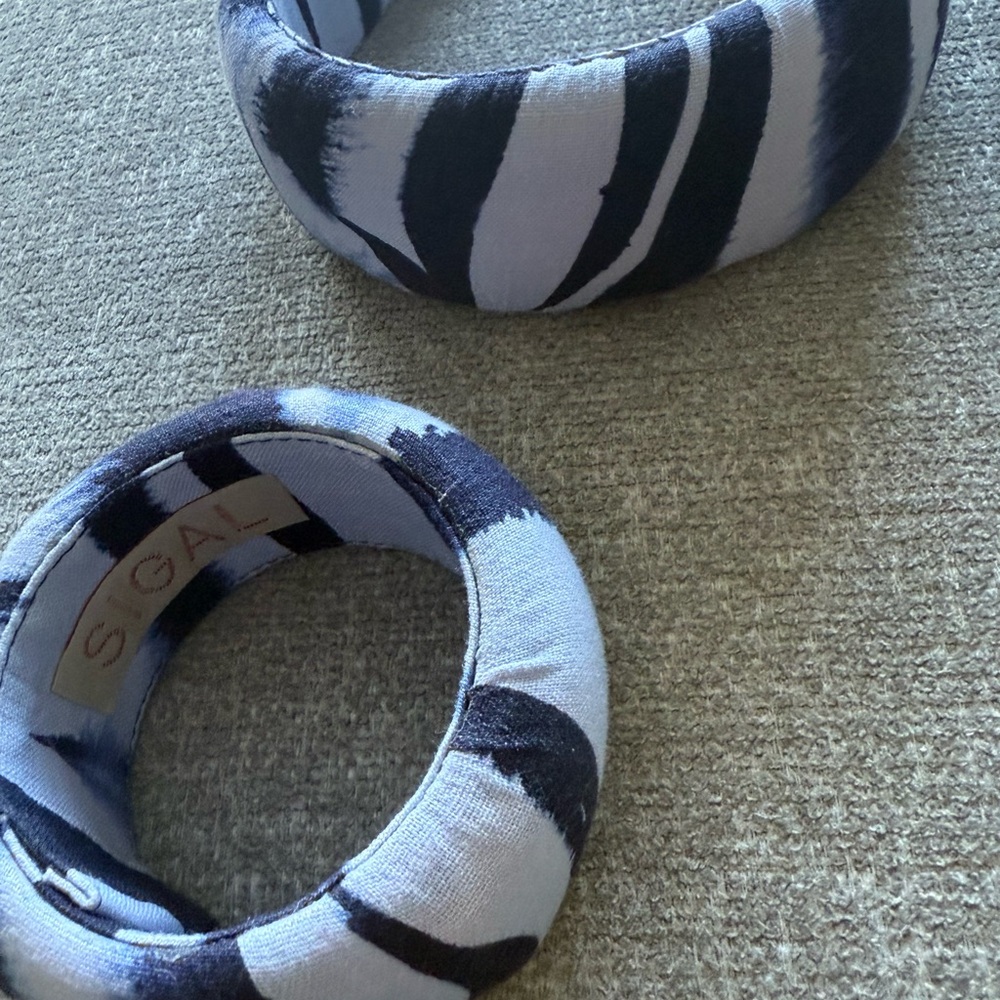 Sigal Blue Fabric Headband and Bangle